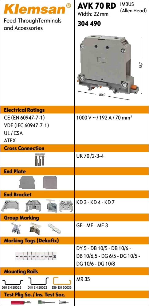 AVK 70 RD - Klemsan